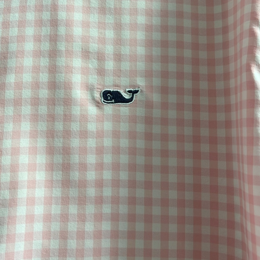 Pink Gingham Button Down - image 3